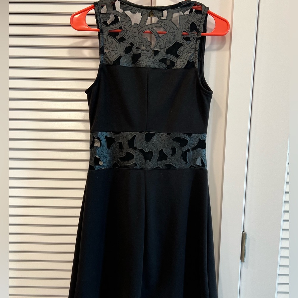 Black dress with lace trimmings!
